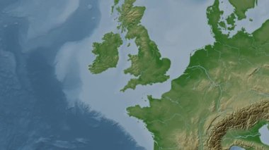 Bristol Kanalı. Soluk bir harita. Patterson Silindiri. Konum