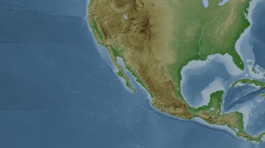 Kaliforniya Körfezi. Soluk bir harita. Patterson Silindiri. Konum