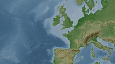 Kelt Denizi. Soluk bir harita. Patterson Silindiri. Konum