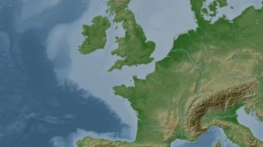 İngiliz kanalı. Soluk bir harita. Patterson Silindiri. Konum