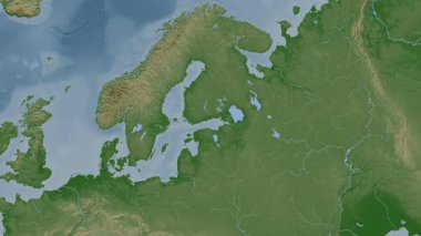 Finlandiya Körfezi. Soluk bir harita. Patterson Silindiri. Konum