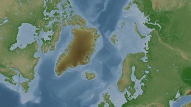 Grönland Denizi. Soluk bir harita. Patterson Silindiri. Konum