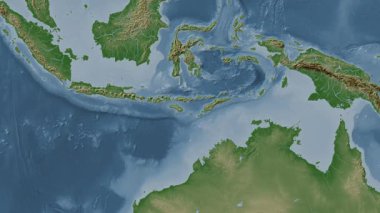 Savu Denizi. Soluk bir harita. Patterson Silindiri. Konum