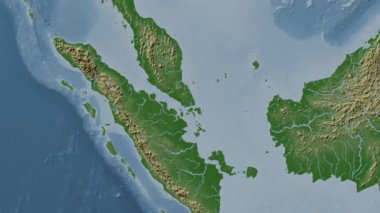 Singapur Boğazı. Soluk bir harita. Patterson Silindiri. Konum