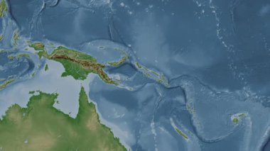 Solomon Denizi. Soluk bir harita. Patterson Silindiri. Konum