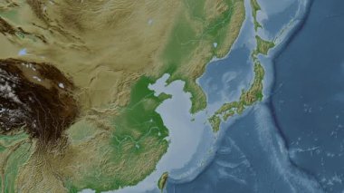 Sarı Deniz. Soluk bir harita. Patterson Silindiri. Konum