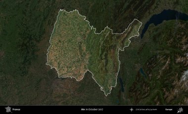 - Değil. Fransa 'nın idari alanı, Ekim 2017' de çekilen Kopernik Nöbetçi karolarından oluşan koyu renkli bir uydu görüntüsü üzerinde vurgulandı ve özetlendi.