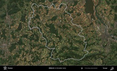 Altkirch. Copernicus Sentinel 'in Ekim 2023' te çekilen uydu görüntüsünde Fransa 'nın idari bölgesinin ana hatları belirlendi.