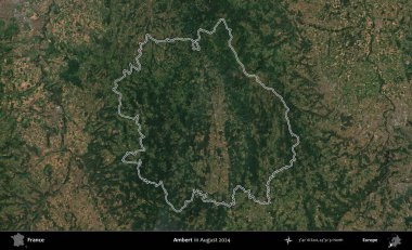 Ambert. Copernicus Sentinel 'in Ağustos 2024' te çekilen uydu görüntüsünde Fransa 'nın idari bölgesinin ana hatları belirlendi.