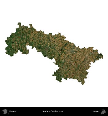 Aahhh. Fransa 'nın idari bölgesi, Ekim 2024' te çekilen Kopernik Nöbetçi karolarından oluşan uydu görüntüsüyle beyaza izole edildi.