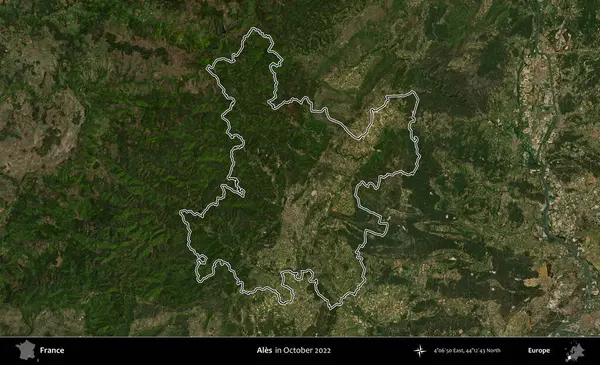 Ales. Ekim 2022 'de çekilen Kopernik Sentinel karolarından oluşan bir uydu görüntüsünde Fransa' nın idari bölgesinin ana hatları belirlendi.