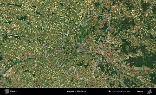 Öfke. Mayıs 2020 'de çekilen Copernicus Sentinel karolarından oluşan bir uydu görüntüsünde Fransa' nın idari bölgesinin ana hatları belirlendi.