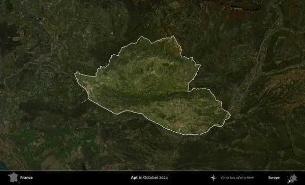Bir daire. Fransa 'nın idari alanı, Ekim 2024' te çekilen Kopernik Nöbetçi karolarından oluşan koyu renkli bir uydu görüntüsü üzerinde vurgulandı ve özetlendi.