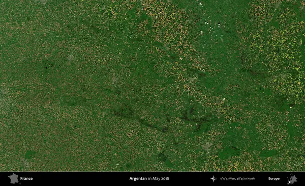 Arjantinli. Copernicus Sentinel 'in Mayıs 2018' de çekilmiş uydu görüntüsü üzerine Fransa 'nın idari bölgesi.