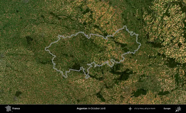 Arjantinli. Copernicus Sentinel 'in Ekim 2018' de çekilen uydu görüntüsünde Fransa 'nın idari bölgesinin ana hatları belirlendi.