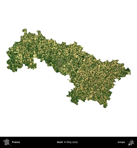 Aahhh. Fransa 'nın idari bölgesi, Mayıs 2020' de çekilen Kopernik Nöbetçi karolarından oluşan bir uydu görüntüsüyle beyaza izole edildi.