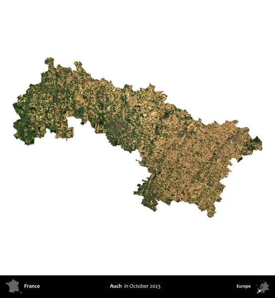 Aahhh. Fransa 'nın idari bölgesi, Ekim 2023' te çekilen Kopernik Nöbetçi karolarından oluşan bir uydu görüntüsüyle beyaza izole edildi.