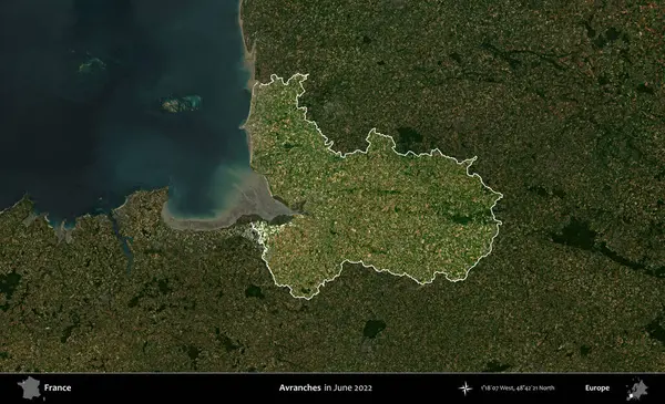 Çığ. Fransa 'nın idari alanı, Haziran 2022' de çekilen Kopernik Sentinel karolarından oluşan koyu renkli bir uydu görüntüsü üzerinde vurgulandı ve özetlendi.