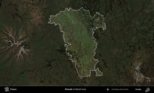 Gelin hanım. Fransa 'nın idari alanı, Mart 2024' te çekilen Kopernik Nöbetçi karolarından oluşan koyu renkli bir uydu görüntüsü üzerinde vurgulandı ve özetlendi.