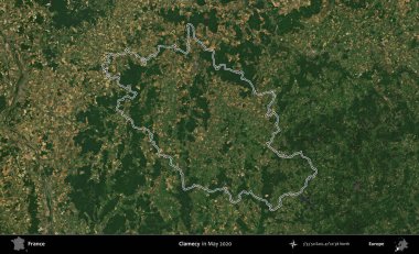 İstiridye. Mayıs 2020 'de çekilen Copernicus Sentinel karolarından oluşan bir uydu görüntüsünde Fransa' nın idari bölgesinin ana hatları belirlendi.