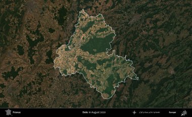 İşsizlik parası. Fransa 'nın idari alanı, Ağustos 2020' de çekilen Kopernik Nöbetçi karolarından oluşan koyu renkli bir uydu görüntüsüyle vurgulandı ve özetlendi.