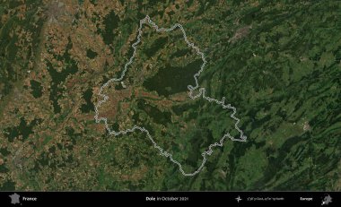 İşsizlik parası. Copernicus Sentinel 'in Ekim 2021' de çekilen uydu görüntüsünde Fransa 'nın idari bölgesinin ana hatları belirlendi.