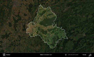 İşsizlik parası. Fransa 'nın idari alanı, Ekim 2021' de çekilen Kopernik Nöbetçi karolarından oluşan koyu renkli bir uydu görüntüsü üzerinde vurgulandı ve özetlendi.