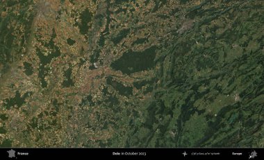 İşsizlik parası. Copernicus Sentinel 'in Ekim 2023' te çekilmiş uydu görüntüsü üzerine Fransa 'nın idari bölgesi.