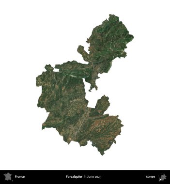 Biraz daha sessiz. Fransa 'nın idari bölgesi, Haziran 2023' te çekilen Kopernik Nöbetçi karolarından oluşan bir uydu görüntüsüyle beyaza izole edildi.