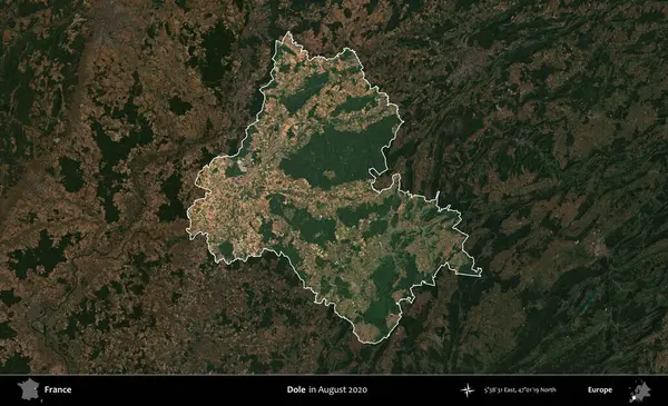 İşsizlik parası. Fransa 'nın idari alanı, Ağustos 2020' de çekilen Kopernik Nöbetçi karolarından oluşan koyu renkli bir uydu görüntüsüyle vurgulandı ve özetlendi.