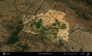 Laon. Fransa 'nın idari alanı, Eylül 2020' de çekilen Kopernik Nöbetçi karolarından oluşan koyu renkli bir uydu görüntüsü üzerinde vurgulandı ve özetlendi.