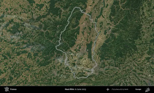 Haut-Rhin. Haziran 2023 'te çekilen Copernicus Sentinel karolarından oluşan bir uydu görüntüsünde Fransa' nın idari bölgesinin ana hatları belirlendi.