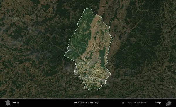 Haut-Rhin. Fransa 'nın idari alanı, Haziran 2023' te çekilen Kopernik Nöbetçi karolarından oluşan koyu renkli bir uydu görüntüsüyle vurgulandı ve özetlendi.