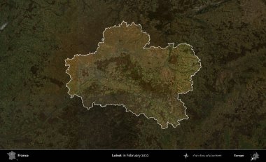 Loiret. Fransa 'nın idari alanı, Şubat 2022' de çekilen Kopernik Sentinel karolarından oluşan koyu renkli bir uydu görüntüsü üzerinde vurgulandı ve özetlendi.