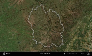 Lozere. Nisan 2022 'de çekilen Copernicus Sentinel karolarından oluşan bir uydu görüntüsünde Fransa' nın idari bölgesinin ana hatları belirlendi.