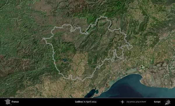 Sevgi. Nisan 2024 'te çekilen Copernicus Sentinel karolarından oluşan bir uydu görüntüsünde Fransa' nın idari bölgesinin ana hatlarını çizdim.
