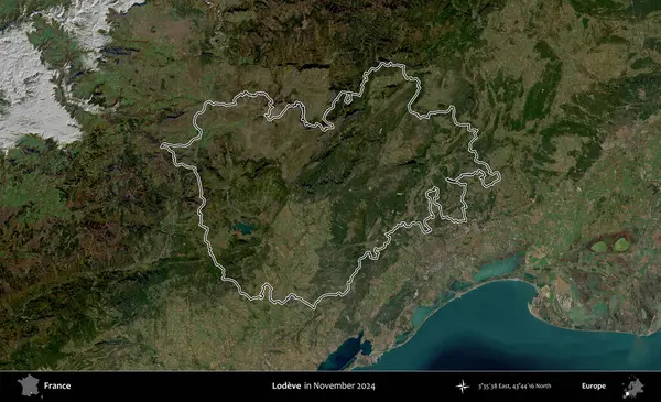 Sevgi. Copernicus Sentinel 'in Kasım 2024' te çekilen uydu görüntüsünde Fransa 'nın idari bölgesinin ana hatlarını çizdim.