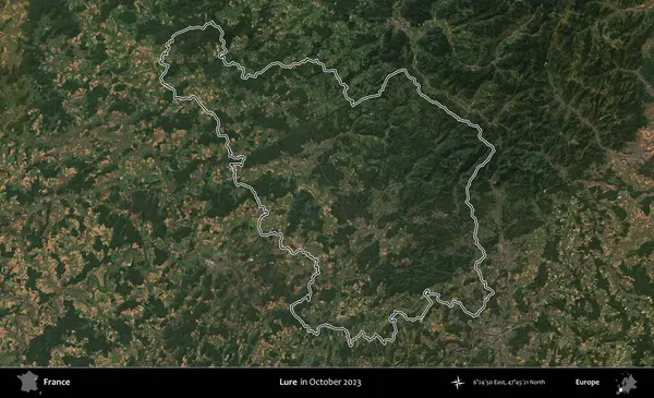 Yem. Copernicus Sentinel 'in Ekim 2023' te çekilen uydu görüntüsünde Fransa 'nın idari bölgesinin ana hatları belirlendi.