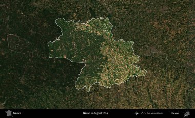 Nerac. Fransa 'nın idari alanı, Ağustos 2024' te çekilen Kopernik Sentinel karolarından oluşan koyu renkli bir uydu görüntüsü üzerinde vurgulandı ve özetlendi.