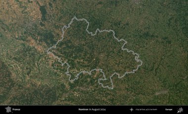 Nontron. Copernicus Sentinel 'in Ağustos 2024' te çekilen uydu görüntüsünde Fransa 'nın idari bölgesinin ana hatları belirlendi.