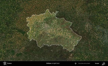- Orleans. Fransa 'nın idari alanı, Nisan 2021' de çekilen Kopernik Sentinel karolarından oluşan koyu renkli bir uydu görüntüsü üzerinde vurgulandı ve özetlendi.
