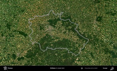 - Orleans. Copernicus Sentinel 'in Haziran 2021' de çekilen uydu görüntüsünde Fransa 'nın idari bölgesinin ana hatları belirlendi.