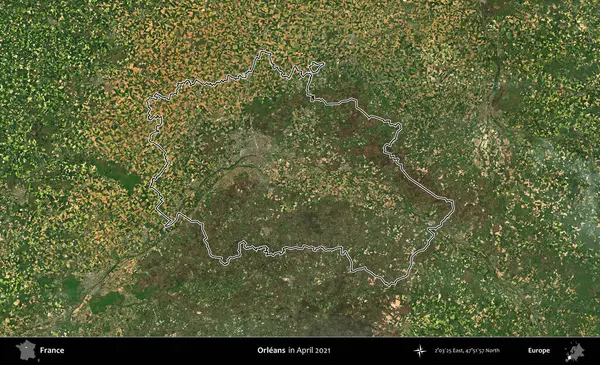 - Orleans. Copernicus Sentinel 'in Nisan 2021' de çekilen uydu görüntüsünde Fransa 'nın idari bölgesinin ana hatları belirlendi.