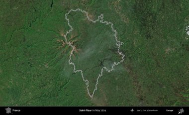 Aziz Un. Mayıs 2024 'te çekilen Copernicus Sentinel karolarından oluşan bir uydu görüntüsünde Fransa' nın idari bölgesinin ana hatlarını çizdim.