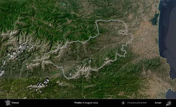 Övgü. Copernicus Sentinel 'in Ağustos 2024' te çekilen uydu görüntüsünde Fransa 'nın idari bölgesinin ana hatları belirlendi.