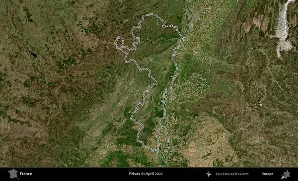 Askerler. Nisan 2022 'de çekilen Copernicus Sentinel karolarından oluşan bir uydu görüntüsünde Fransa' nın idari bölgesinin ana hatları belirlendi.