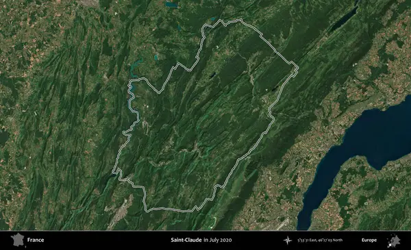 Aziz Claude. Copernicus Sentinel 'in Temmuz 2020' de çekilen uydu görüntüsünde Fransa 'nın idari bölgesinin ana hatları belirlendi.