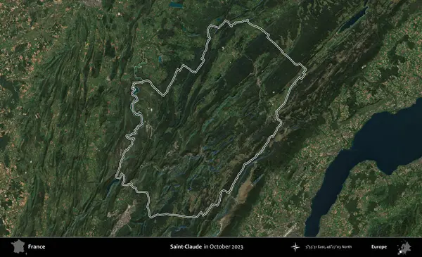 Aziz Claude. Copernicus Sentinel 'in Ekim 2023' te çekilen uydu görüntüsünde Fransa 'nın idari bölgesinin ana hatları belirlendi.