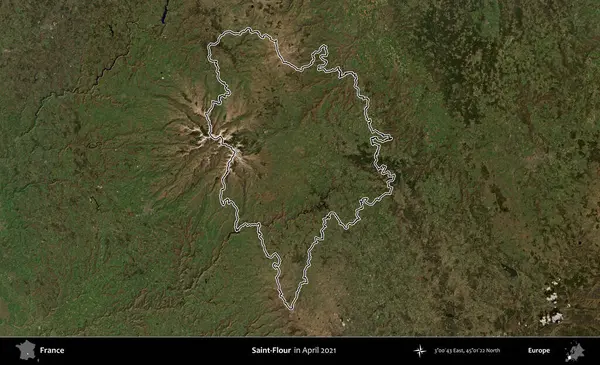 Aziz Un. Copernicus Sentinel 'in Nisan 2021' de çekilen uydu görüntüsünde Fransa 'nın idari bölgesinin ana hatları belirlendi.