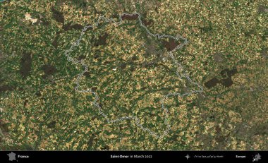 Aziz Ömer. Mart 2022 'de çekilen Copernicus Sentinel karolarından oluşan bir uydu görüntüsünde Fransa' nın idari bölgesinin ana hatları belirlendi.